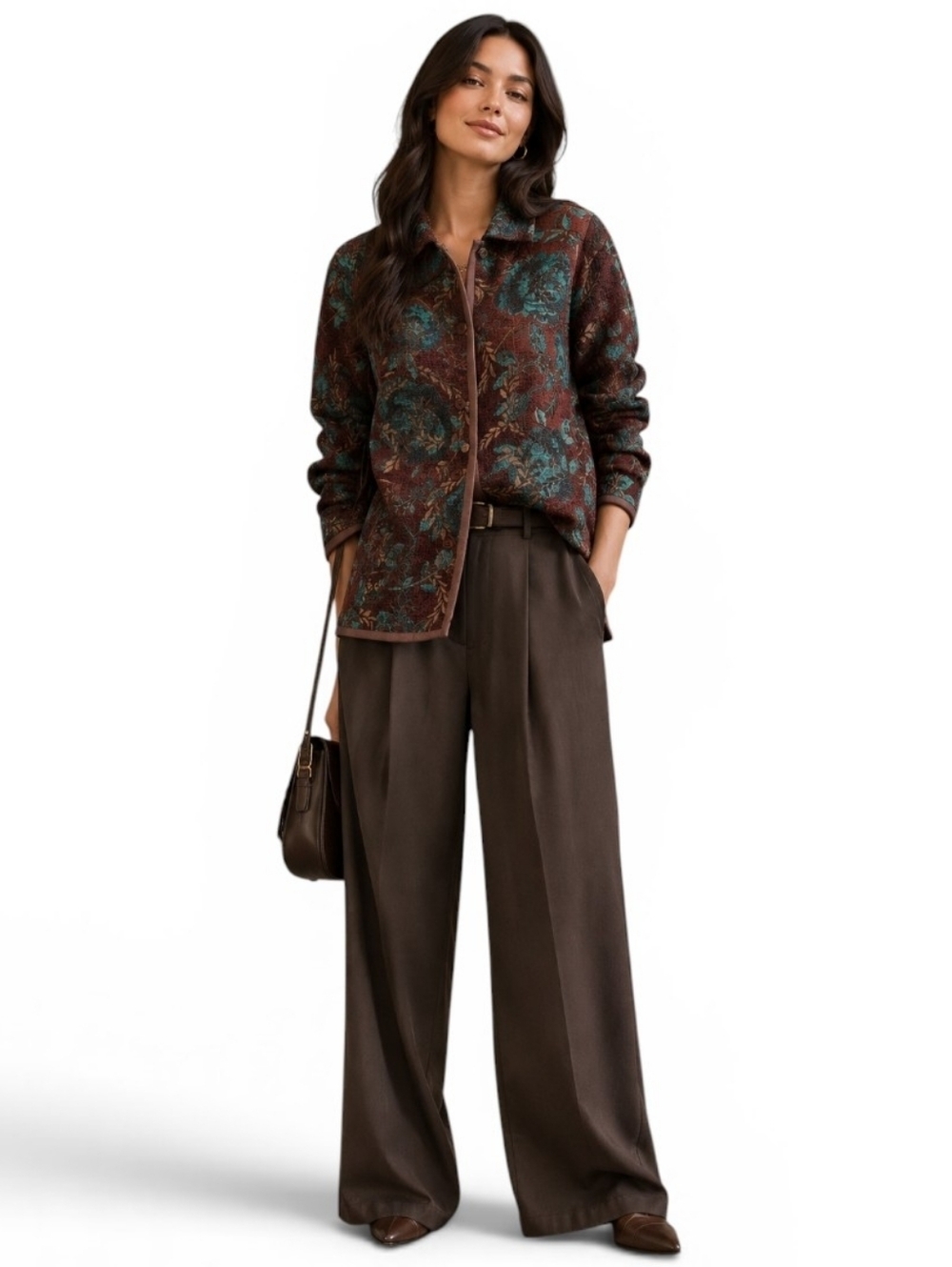 Coldwater Creek Vintage Chenille Tapestry Jacket - Floral Boho Lagenlook